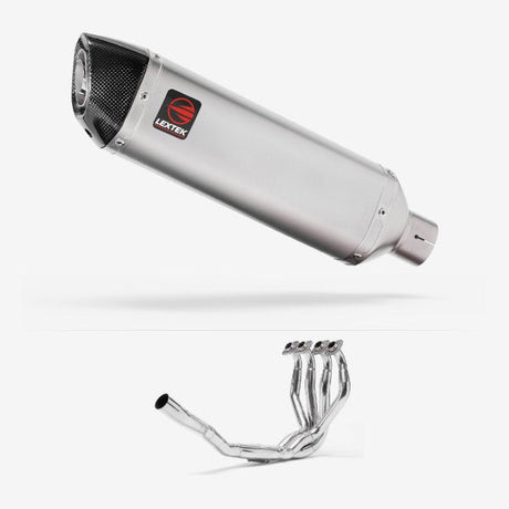 Lextek VP1 Matt S/Steel Exhaust System 300mm for Kawasaki ZX-6R Ninja (09-20)
