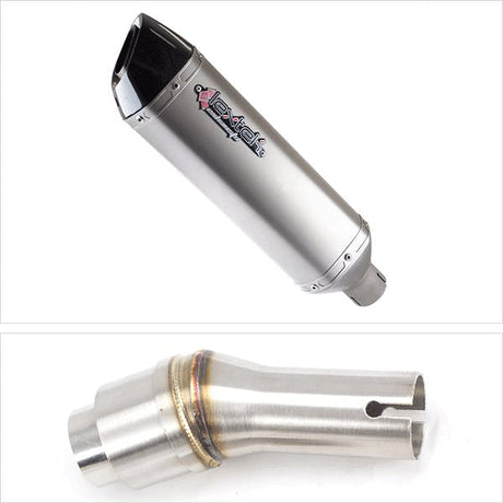 Lextek VP1 Matt S/Steel Exhaust 300mm with Link Pipe for Kawasaki Ninja 250 (08-12)