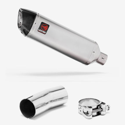 Lextek Matt Stainless Steel VP1 300mm Exhaust with Link Pipe for Suzuki GSXR 1000 (12-22)