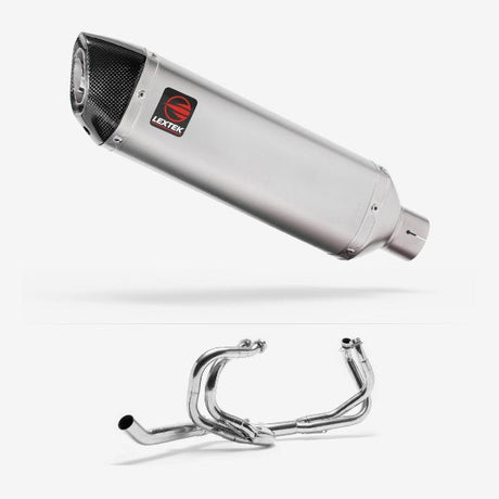 Lextek VP1 Matt S/Steel Exhaust System 300mm for Honda VFR 800 (97-01)