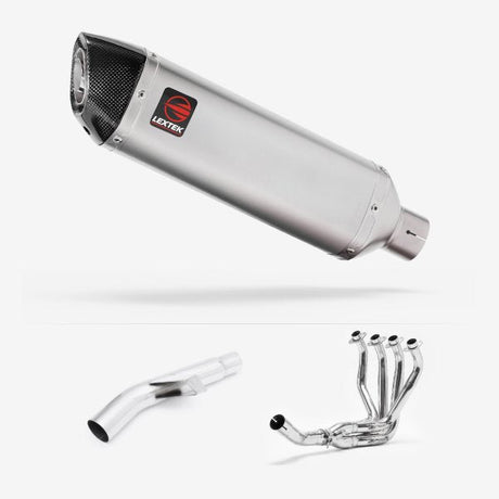 Lextek VP1 Matt S/Steel Exhaust System 300mm for Kawasaki Versys 1000 (15-18)