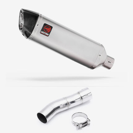 Lextek Matt Stainless Steel VP1 300mm Exhaust System for Triumph Street Triple 675 (13-17)