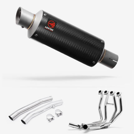 Lextek Carbon Fibre GP8C 240mm Exhaust with Link Pipes for Suzuki GSX 1300 R Hayabusa (99-07)