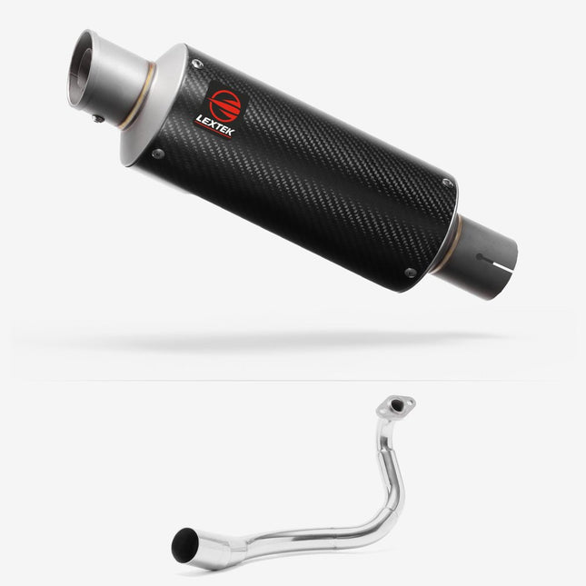 Lextek Carbon Fibre GP8C 240mm Exhaust System for Honda PCX 125 (18-19)