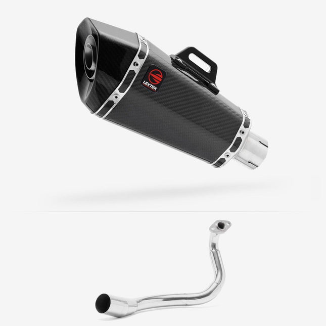 Lextek Carbon Fibre XP8C 210mm Exhaust System for Honda PCX 125 (18-19)