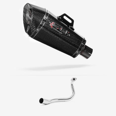 Lextek XP8C Carbon Fibre Exhaust System 210mm for Honda PCX 125 (18-19)