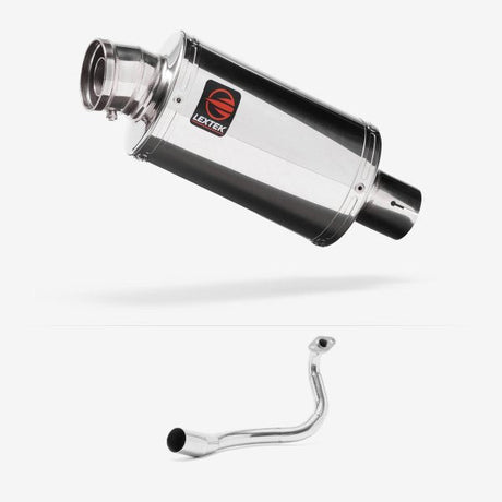 Lextek OP4 Polished S/Steel Exhaust System 200mm for Honda PCX 125 (18-19)