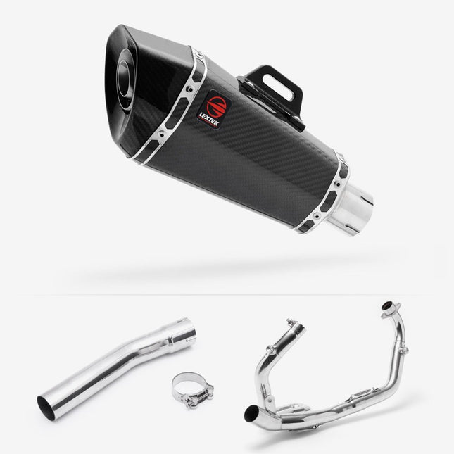 Lextek Carbon Fibre XP8C 210mm Exhaust System for Suzuki SV650 (03-15)