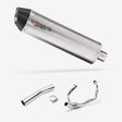 Lextek RP1 Gloss S/Steel Oval Exhaust System 400mm for Suzuki SV650 (03-15)