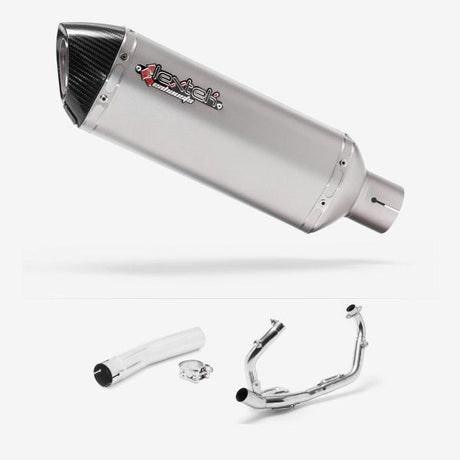 Lextek ST1 Matt S/Steel Exhaust System 300mm for Suzuki SV650 (03-15)
