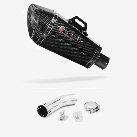 Lextek XP8C Carbon Fibre Exhaust 210mm with Link Pipe for Suzuki GSX-S 1000 (15-20)