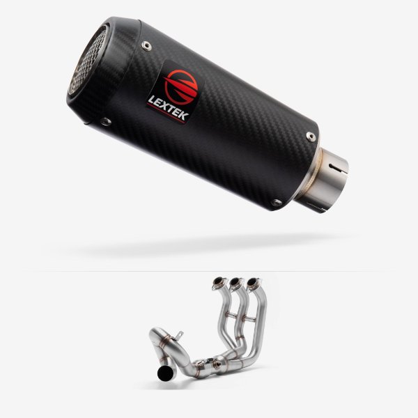 Lextek CP9C Full Carbon Exhaust System 180mm Low Level for Yamaha MT-09 (13-20)