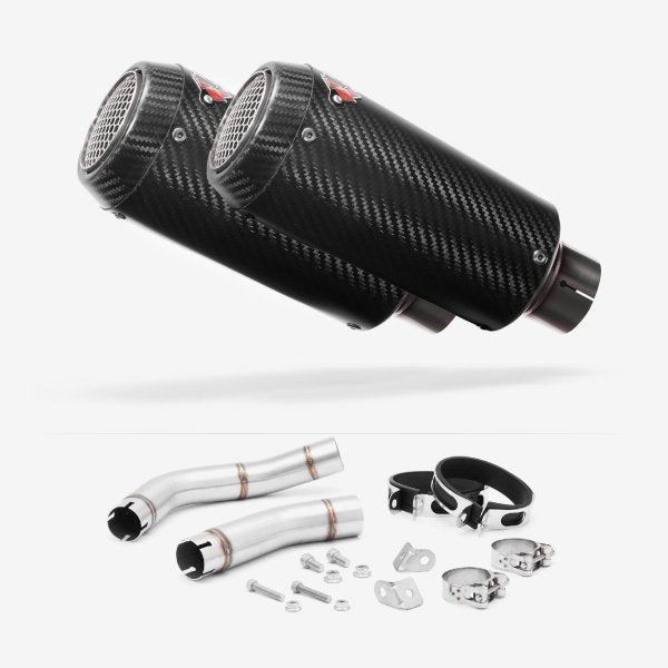 Lextek CP9C Full Carbon Exhaust 180mm with Link Pipe for Yamaha YZF R1 (09-14)