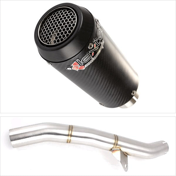 Lextek CP9C Full Carbon Exhaust 180mm with Link Pipe for Honda CBR600 F/FR/FS (01-02)