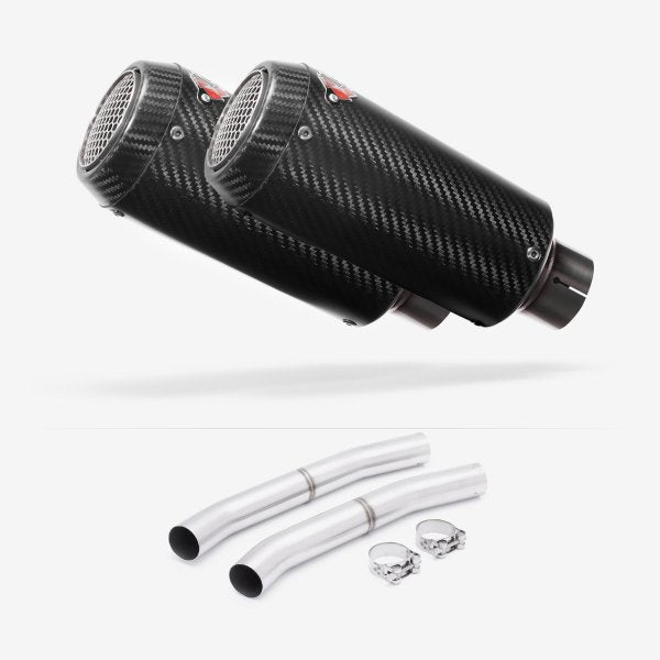 Lextek CP9C Full Carbon Exhaust 180mm with Link Pipes for Suzuki GSX 1300 R Hayabusa (08-17)