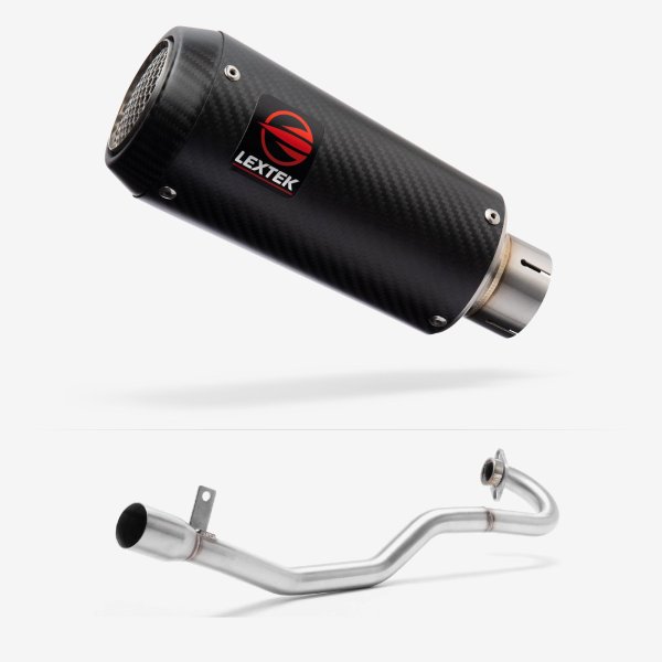 Lextek CP9C Full Carbon Exhaust System 180mm for Lexmoto Adrenaline (EFI) 125