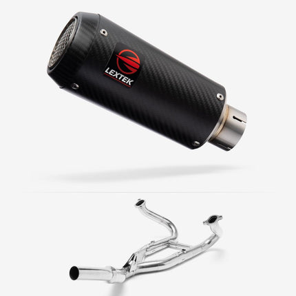 Lextek Carbon Fibre CP9C 180mm Exhaust for BMW R 1200 GS (12-18) R 1200 R RS (14-18)