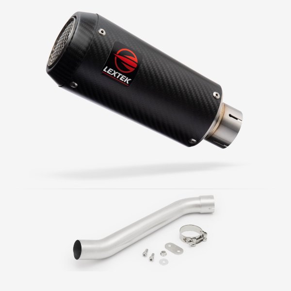 Lextek CP9C Full Carbon Exhaust 180mm with Link Pipes for Aprilia RSV 4 (09-14) Tuono (11-16)