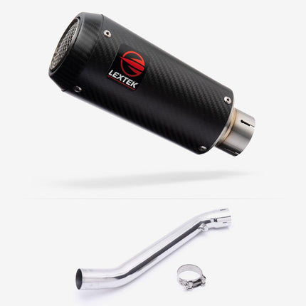 Lextek Carbon Fibre CP9C 180mm Exhaust with Link Pipe for Kawasaki ZX-10R Ninja (17- )