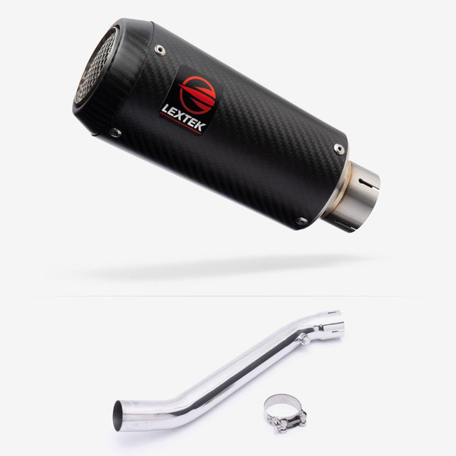 Lextek Carbon Fibre CP9C 180mm Exhaust with Link Pipe for Kawasaki ZX-10R Ninja (17- )