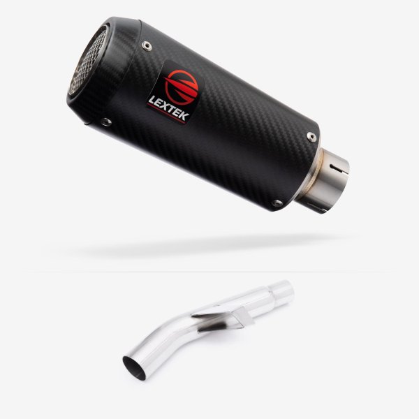 Lextek CP9C Full Carbon Exhaust 180mm with Link Pipe for Kawasaki Versys 1000 (15-18)