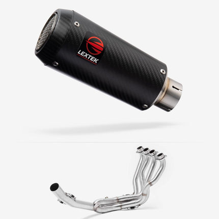 Lextek Carbon Fibre CP9C 180mm Exhaust System for Suzuki GSXR 1000 (17-24)