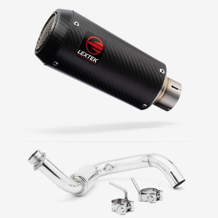 Lextek Carbon Fibre CP9C 180mm Exhaust System for BMW G310 R / GS (16-24)