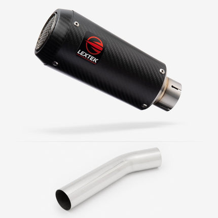 Lextek Carbon Fibre CP9C 180mm Exhaust System for Triumph Sprint GT 1050 (10-17)