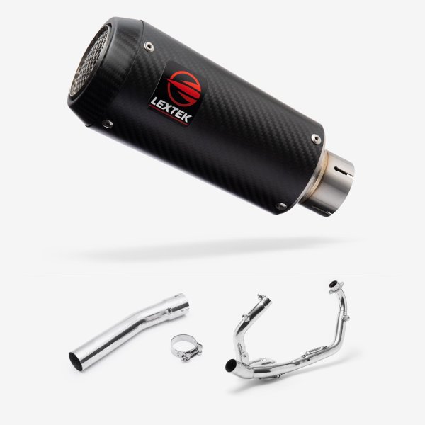 Lextek CP9C Full Carbon Exhaust System 180mm for Suzuki SV650 (03-15)