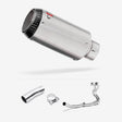 Lextek CP1 Matt S/Steel Carbon Tip Exhaust System 150mm for Kawasaki Ninja 400 & Z400 (18-20)