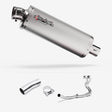 Lextek OP1 Matt S/Steel Exhaust System 350mm for Kawasaki Ninja 400 & Z400 (18-20)