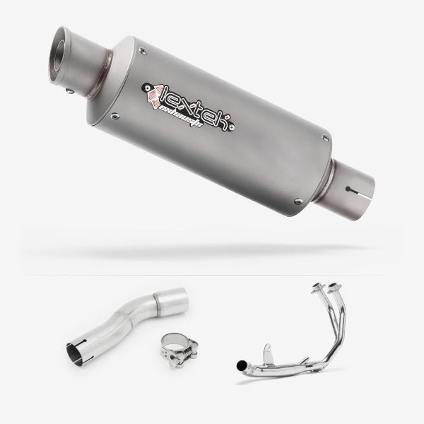 Lextek GP1 Matt S/Steel GP Stubby Exhaust System 240mm for Honda CMX500 Rebel (17-19)