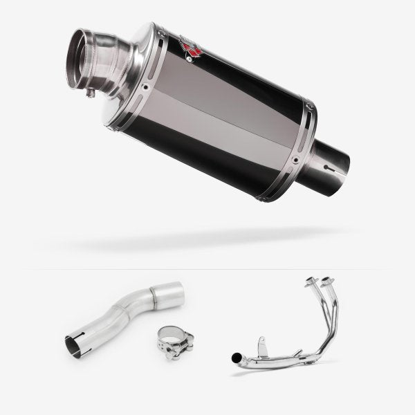 Lextek OP15 Dark Tint Stainless Exhaust System 200mm for Honda CMX500 Rebel (17-19)