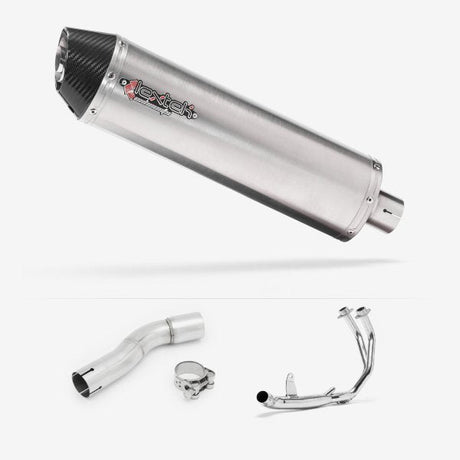 Lextek RP1 Gloss S/Steel Oval Exhaust System 400mm for Honda CMX500 Rebel (17-19)