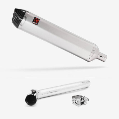 Lextek SA1 Matt S/Steel Hexagonal Exhaust 400mm with Link Pipe for Honda CRF 250L & Rally (17-20)
