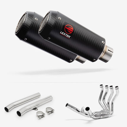 Lextek Carbon Fibre CP9C 180mm Exhaust System for Honda CBR1100XX Blackbird (97-99)
