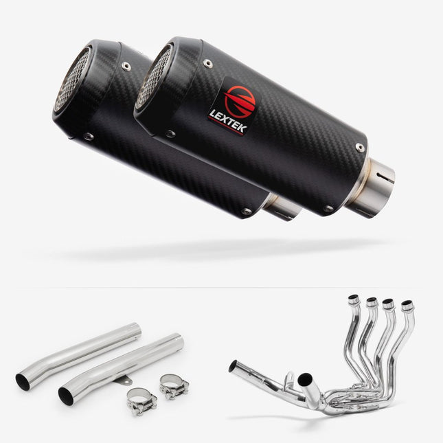 Lextek Carbon Fibre CP9C 180mm Exhaust System for Honda CBR1100XX Blackbird (97-99)