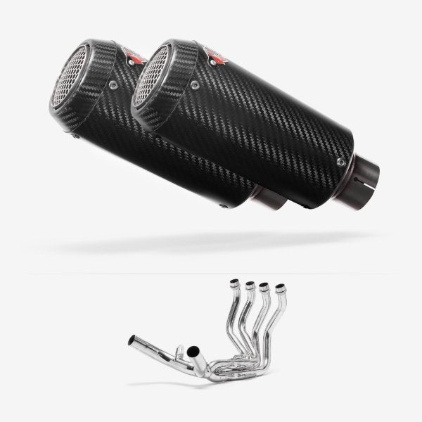 Lextek CP9C Full Carbon Exhaust System 180mm for Honda CBR1100XX Blackbird (97-08)