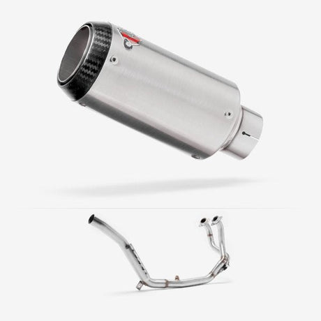 Lextek CP1 Matt S/Steel Carbon Tip Exhaust System 150mm for Honda CRF1000 Africa Twin (16-19)