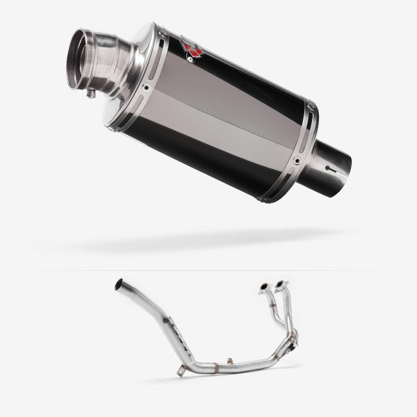 Lextek OP15 Dark Tint Stainless Exhaust System 200mm for Honda CRF1000 Africa Twin (16-19)