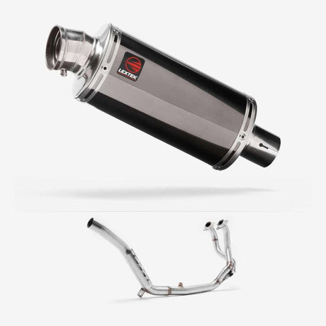 Lextek OP16 Dark Tint Stainless Exhaust System 250mm for Honda CRF1000 Africa Twin (16-19)