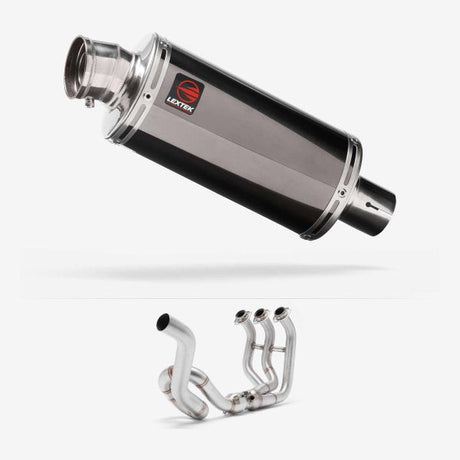 Lextek OP16 Dark Tint Stainless Exhaust System 250mm High Level for Yamaha MT-09 Tracer (14-20)