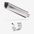 Lextek RP1 Gloss S/Steel Oval Exhaust System 400mm High Level for Yamaha MT-09 Tracer (14-20)
