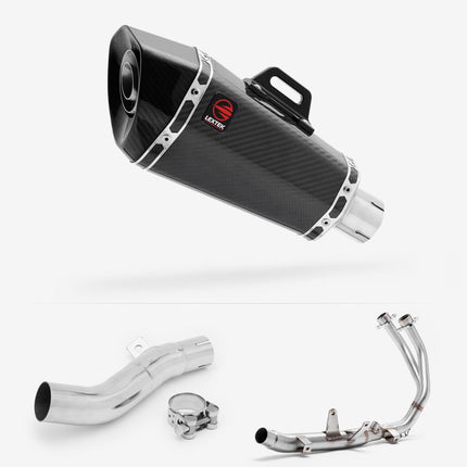 Lextek Carbon Fibre XP8C 210mm Exhaust System for Honda CB500F, CBR500R (13-15) & CB500X (13-16)