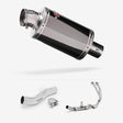 Lextek OP15 Dark Tint Stainless Exhaust System 200mm for Honda CBR500R & CB500F/X (13-15)