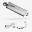 Lextek OP1 Matt S/Steel Exhaust System 350mm for Honda CBR500R & CB500F/X (13-15)