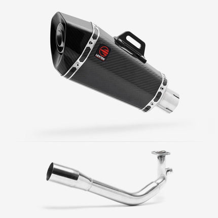 Lextek Carbon Fibre XP8C 210mm Exhaust System for Lexmoto Titan 125