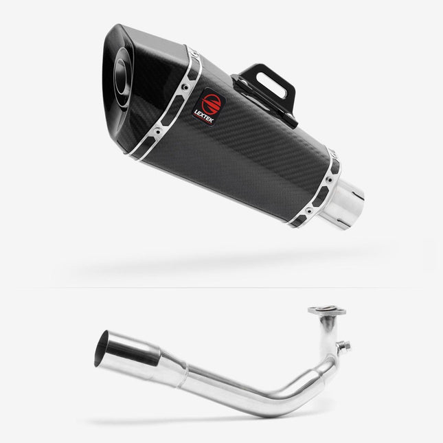 Lextek Carbon Fibre XP8C 210mm Exhaust System for Lexmoto Titan 125