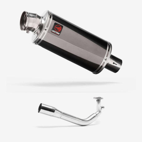 Lextek OP16 Dark Tint Stainless Exhaust System 250mm for Lexmoto Titan 125