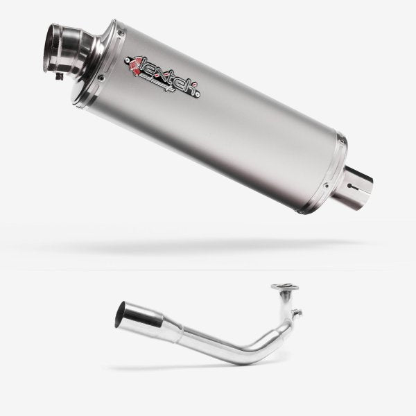 Lextek OP1 Matt S/Steel Exhaust System 350mm for Lexmoto Titan 125